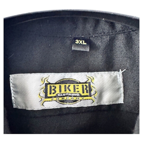 Men's Bikewear Dead Mans Hand Button Up Biker Shirt Size 3XL - Picture 3 of 3